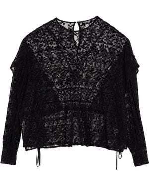 Dondup Top Viscose, Polyamide, Polyester - Black