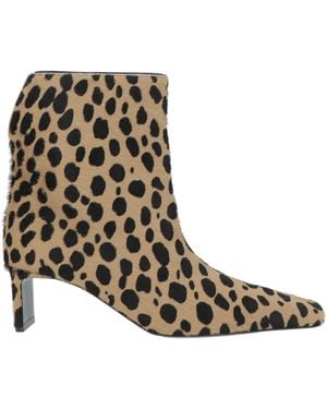 KHAITE Camel Ankle Boots Leather - Brown