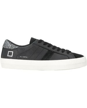 Date Sneakers Calfskin, Textile Fibers - Black