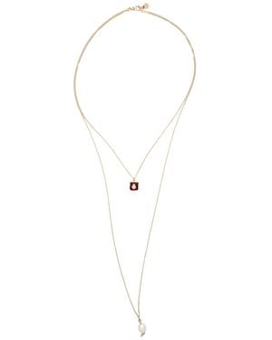 Dior Necklace Brass - White