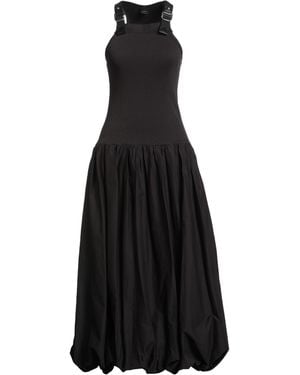 Pinko Maxi Dress Cotton, Elastane - Black