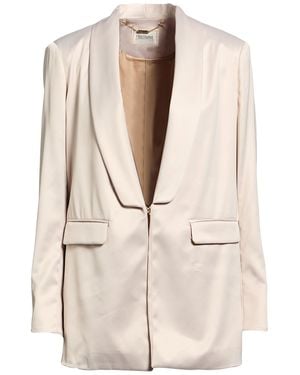 Fracomina Blazer Polyester, Elastane - Natural