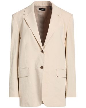 Theory Blazer Linen, Viscose, Elastane - Natural