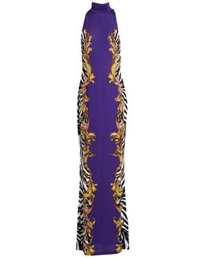 Versace Jeans Couture Maxi Dress Viscose, Elastane - Purple