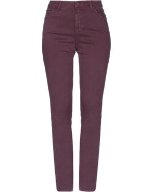 ARMANI EXCHANGE Plum Trousers Cotton, Polyester, Elastane - Purple