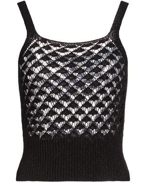 Kaos Top Cotton, Polyamide, Metallic Fiber - Black