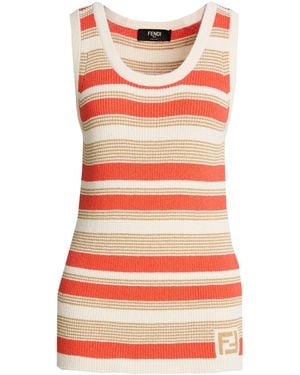 Fendi Top Cotton, Polyamide - Orange