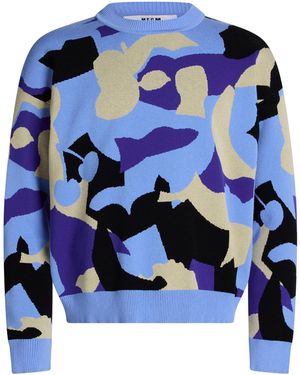 MSGM Sweater Viscose, Polyester - Blue