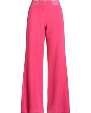 Versace Jeans Couture Fuchsia Trousers Polyester, Elastane - Pink