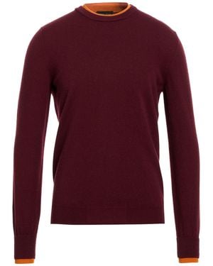 Roberto Collina Burgundy Jumper Wool, Cashmere - Red