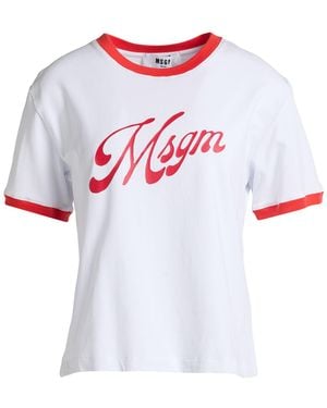 MSGM T-Shirt Cotton, Elastane - White
