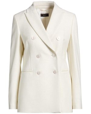 Peserico Cream Blazer Virgin Wool, Viscose, Polyamide, Elastane - White