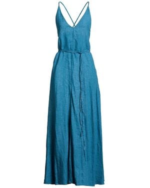 Xacus Maxi Dress Linen - Blue