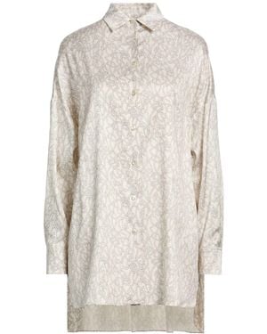 Agnona Ivory Shirt Silk, Elastane - White