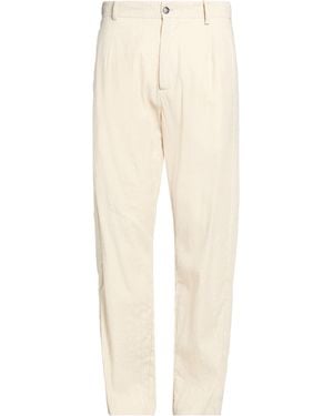 Masnada Cream Pants Cotton, Linen, Paper - Natural
