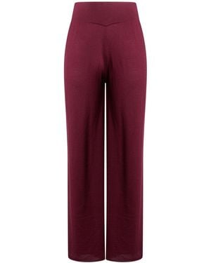 Anna Molinari Trousers Merino Wool - Red
