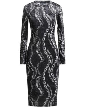 Versace Jeans Couture Midi Dress Polyester, Elastane - Black