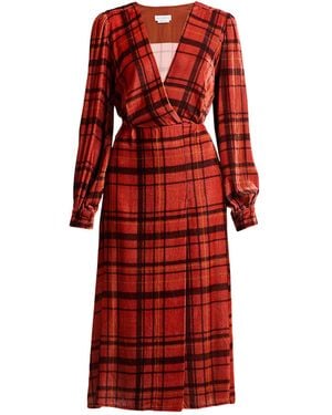 Ballantyne Vestido Midi - Rojo