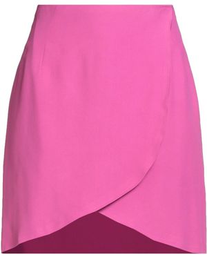 FEDERICA TOSI Fuchsia Mini Skirt Acetate, Viscose - Pink