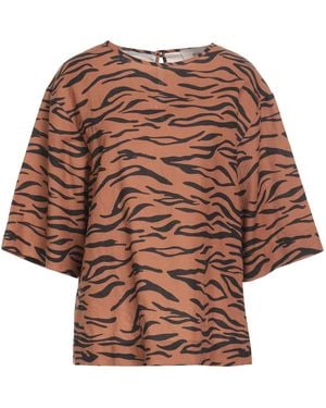 SOLOTRE Top Linen, Cotton - Brown