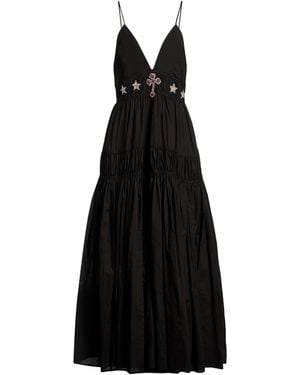 Odi Et Amo Maxi Dress Polyester, Elastane - Black