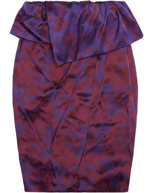Dries Van Noten Midi Skirt Viscose, Acetate - Purple