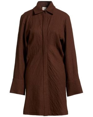 Alysi Chocolat Mini Dress Virgin Wool - Brown