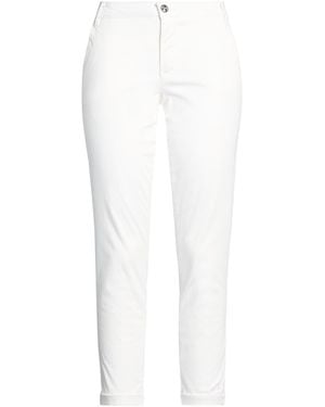 Fracomina Trousers Cotton, Lycra - White