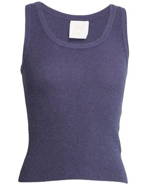 Marella Monochrome Top Viscose, Polyamide, Polyester - Blue