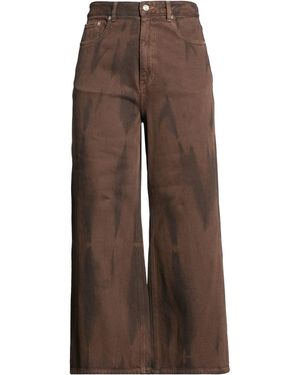 Ganni Trousers Organic Cotton - Brown
