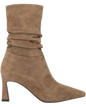 Pollini Khaki Ankle Boots Leather - Brown