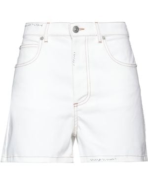 Marni Denim Shorts Cotton, Elastane, Cow Leather - White