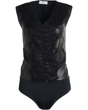 Motel Bodysuit Polyurethane, Polyester, Lycra - Black