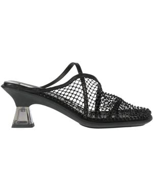 Miista Mules & Clogs Textile Fibers, Leather - Black