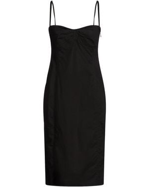 Pinko Midi Dress Cotton, Elastane - Black