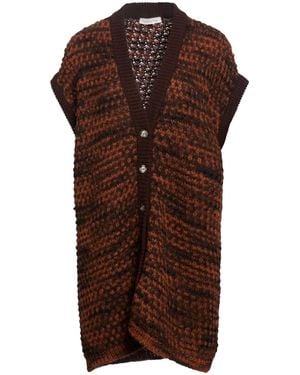 Manila Grace Strickjacke - Braun
