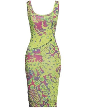 Versace Jeans Couture Midi Dress Viscose, Elastane - Green