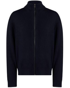 ARMANI EXCHANGE Midnight Cardigan Acrylic, Virgin Wool, Cotton - Blue