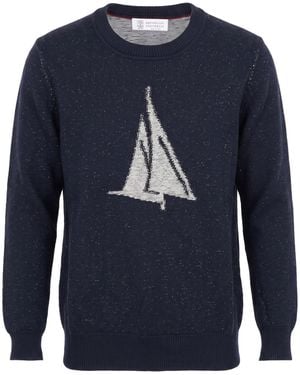 Brunello Cucinelli Pullover - Blu