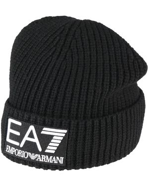 EA7 Hat Wool, Polyester, Polyamide - Black