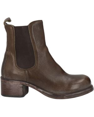 Moma Military Ankle Boots Leather - Brown
