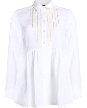Moorer Shirt Linen - White