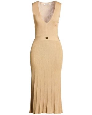 Elisabetta Franchi Midi Dress - Natural