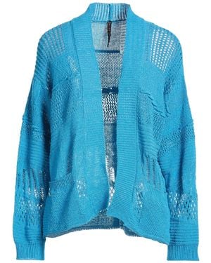 Manila Grace Azure Cardigan Cotton, Polyester - Blue