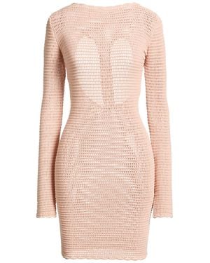 Elisabetta Franchi Blush Mini Dress Viscose, Polyamide - Pink