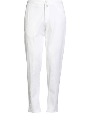 Kiton Trousers Cotton, Cashmere, Elastane - White