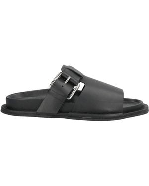 Plan C Sandals Leather - Black