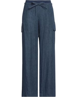 Palm Angels Pants Linen, Cotton, Elastane - Blue