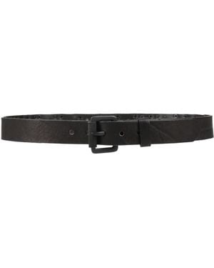 【ゆ】DIESEL 3cm cowleather belt black Women's 3cm leather belt with D-logo buckle | Black | Diesel