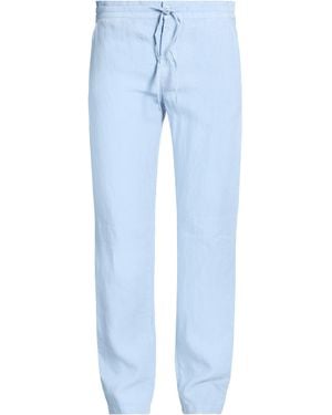120% Lino Trousers Linen - Blue
